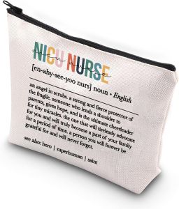 WCGXKO Nicu Nurse Gifts Neonatal Nurse Gift Pediatric Nurse Gift Nicu Nurse Zipper Pouch Makeup Bag (nicu saint)
