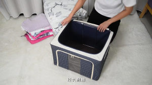 กล่องเก็บของ ความจุ 150L พับได้ กล่องพับ กล่องผ้า โครงเหล็กกล้า กล่องพับ กล่องอเนกประสงค์ กล่อง ใส่เสื้อผ้า กล่องเก็บของ พับเก็บได้