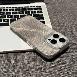 Cowboy Fabric Phone Case For iPhone 17 Air 16 15 14 13 12 Pro Max 11 Plus Jeans Soft Bumper Armor Retro Vintage Cover Funda