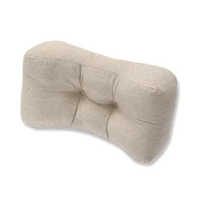 {SG} Linen Waist Pillow Lumbar Pad Car Seat Thickened Backrest Cushion Office Chair Back Support Pain Relieve