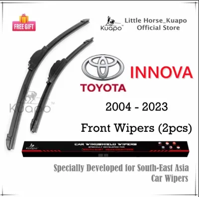 Toyota INNOVA Front Wiper Blade Set/Pair for (Select Your Model) Inova Car Window Wipers (silicone banana type 2pcs) by Kuapo wifer