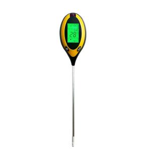 COUPLECOL Màn hình LCD Dụng cụ khảo sát đất 4 trong 1 Màn hình kỹ thuật số Máy kiểm tra đất Cảm biến PH đất Độ chính xác Máy đo PH Dùng cho làm vườn và canh tác cỏ