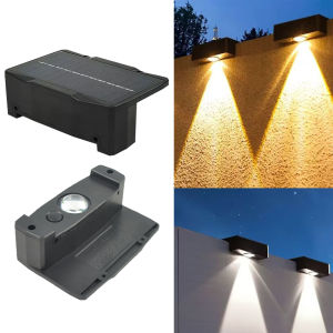 ไฟติดคานกำแพงโซล่าเซลล์ แสงเหลืองไฟตกแต่งในสวน สว่างค้าง กันน้ำกันฝน เปิดปิดอัตโนมัติ 0ค่าไฟ ติดบันได ชายคา ผนังกำแพง ไฟรั้ว