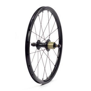 SILVEROCK Alloy NBR Rear Wheel External 7s 16 1 3/8 349 Rim Caliper Brake for Bro mpton Pline Tline Pikes 3sixty Custom Bicycle Wheel