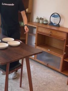 Kitchen Island Counter Sideboards & Buffets Sideboards Cabinet Kitchen Storage Rack Kithchen Sideboards Cabinet For Kitchen Modern minimalist solid wood multi-layer cabinet for home use multifunctional floor-standing indoor storage cabinet