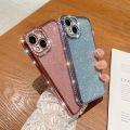 Gradation Glitter Dia Case For iPhone 14 13 11 12 Pro XR X XS Max 7 8 Plus SE Soft Rhie Plating Bumper Sequin Cover. 