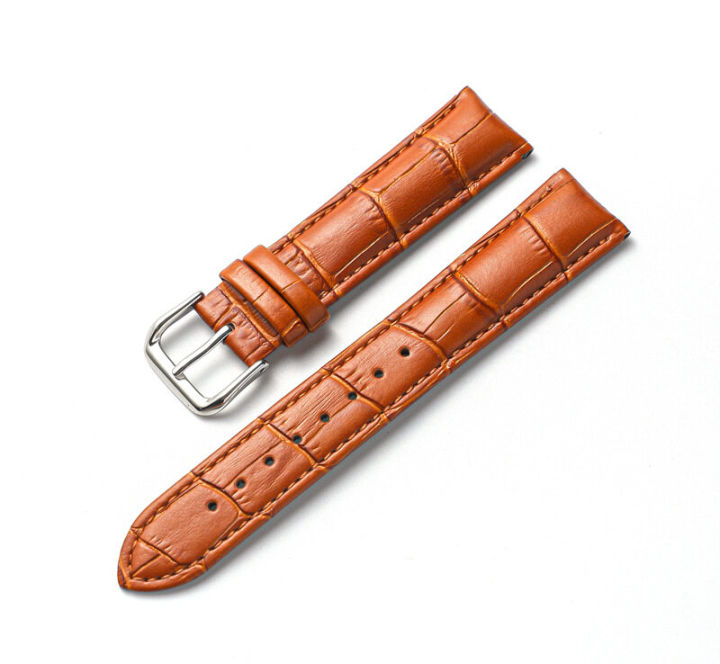 Calfskin Watch Band Strap Slub Pattern Watch Accessories 12mm 14mm