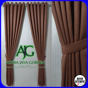 Gorden jendela polos tebal murah model aesthetic minimalis mewah 12 ring pemisah ruangan terbaru