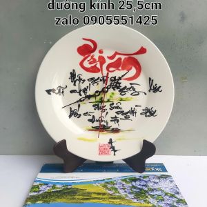 Đĩa thư pháp TRI ÂN  vẽ tay kèm ĐỒNG HỒ. Quà tặng Thầy cô 20/11.8/3 sinh nhật. Quà tết. Thư pháp tri ân