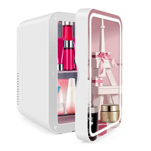 PERSONALIZED Mini Fridge Beauty Fridge 8L - portable Cool and Warm Chiller- Cosmetics Skincare Makeup Food White