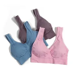 Bra Sport Wanita Tanpa Kawat Bra Sorex Tanpa Tali Seamless Bra Push Up BH  Wanita Busa Import Premium BH Kemben Anti Shock Bahan Poliester Ukuran M &  L