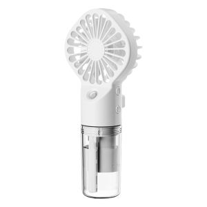 【New Arrival】 Handheld Mini Air Conditioner USB Rechargeable Portable Humidifier Mist Cooler 4 Speed Cooling Spray Humidifier Fan Low Noise Summer Gift