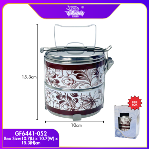 Mini Tiffin Stainless Steel 2 Tier | Mangkuk Tingkat Doorgift Kahwin Nikah