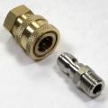 1/4” Quick Connect Coupler Set (Brass/Stainless). 