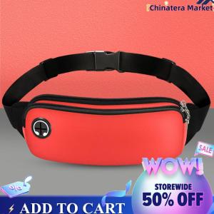 【Chinatera】Lightweight Running Bag Waterproof Marathon Jogging Cycling Bag Dual-Layer Fashion Waist Pack for Fishing Travel Running