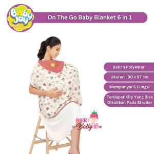 Baby Joy On The Go Blanket 6In1 Poliester Selimut Bayi Apron Menyusui Berry Baby