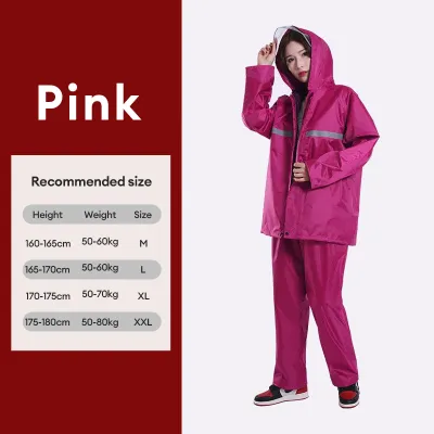 LUXU Raincoat For Motorcycle Waterproof Set for Adult Makapal Reflective Strip with Transparent Faceshield