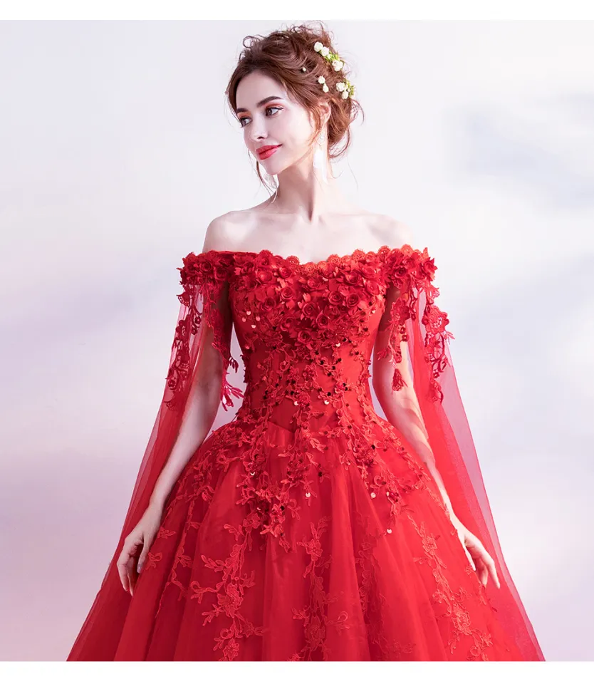 Mayqueen LK139 Long Burgundy Red Corset Ballgown|Quinceanera|Engagement –  MarlasFashions.com