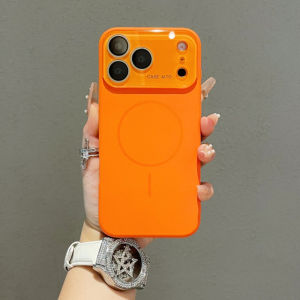 Glass Large Window Liquid Silicone Phone Case For iPhone 17 Air 16 15 14 13 Pro Max For Magsafe Official Soft Protector Cover