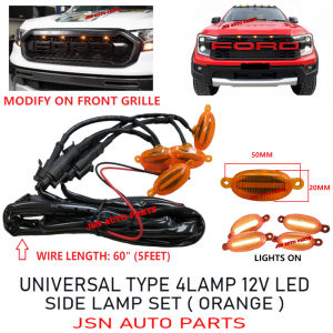 J115S13 4LAMPS LED 12V ORANGE SMD SIDE LAMP FOR ALL 4X4 LORRY CAR 12V SET J3910