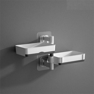 Drilling-Free Soap Holder Rotating Drain Soap Holder bathroom soap rack soap holder wall mounted