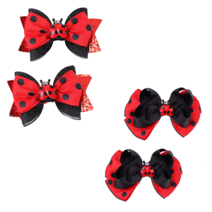 Fashionable Animal Double Layer Bows Hair Clip for Kids Unique Hairpiece Hair Accesories for Girls Aged 3 and Up