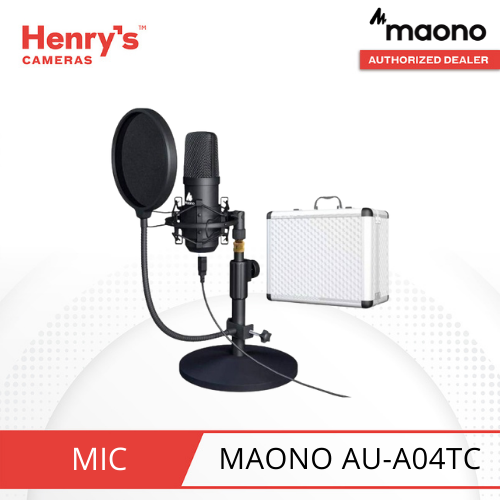 MAONO AUA04TC DESKTOP USB PODCASTING MICROPHONE SET WITH ALUMINUM CASE
