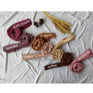 HIJAB PASHMINA PLISKET LIDI FULL TANPA GARIS TENGAH / PASHMINA CERUTY BABY DOLL