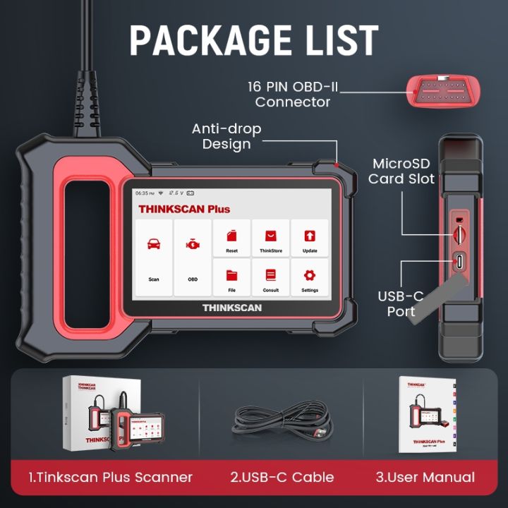 COD THINKCAR Thinkscan Plus S7 Obd2 Automotive Scanner Car Diagnostic ...