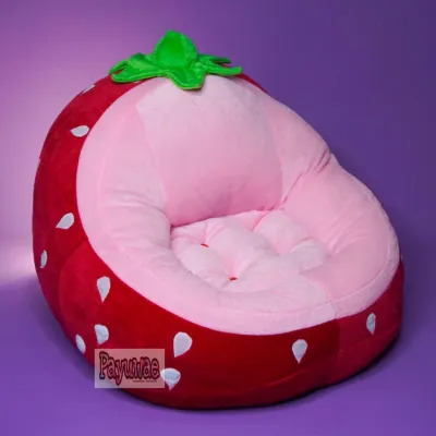 Sofa Kursi Anak Motif Buah Semangka Strawbery Dan Karakter Kartun Hello Kitty Doraemon Keropy Bahan Velboa Halus Isi Silicon Dim 60x60x45cm