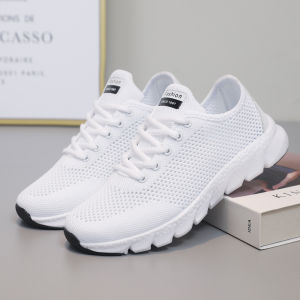 [Free Shipping] Breathable Knit Hollow WomenS Shoes Soft Sole Outdoor Running Shoes Lightweight Lace-Up CoupleS Sports Hollow WomenS Shoes For Summer