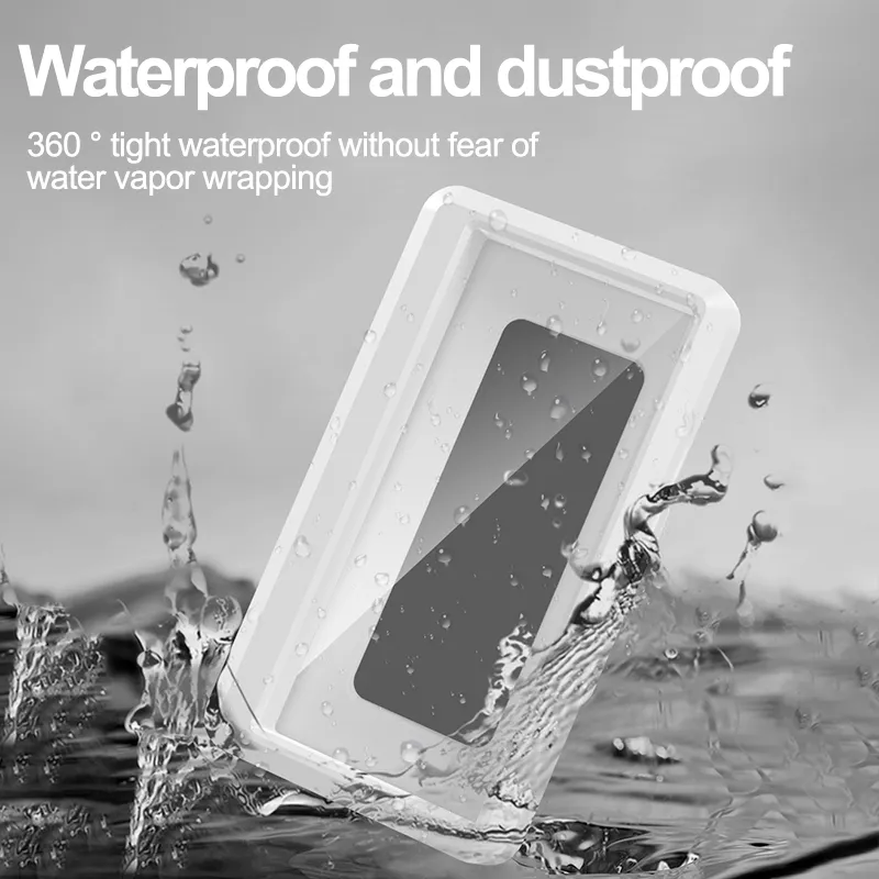 Phone Holder Bathroom Waterproof Home Wall Phone Case Stand Box  Self-adhesive To