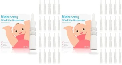 Frida Baby Windi Gas Passer Baby Gas Relief Made in USA 100% Natural Safe & Effective Instant Relief for Babies & Infants 20ct