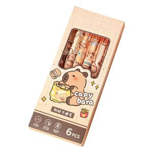 6 cái Bút gel xóa được Báo Chí để mở đóng gel mực bút 0.5 mét nhanh khô gel có thể thu vào mực bút viết chữ nhật ký