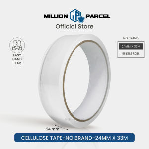 STAR & White Clear Cellulose Tape 18mm 24mm | Biodegradable Stationery Tape | Office Tape | Clear Adhesive Tape | Easy Tear Transparent Tape for Packing Sealing & Craft
