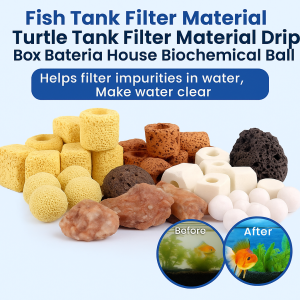 Turtle Aquarium Fish Tank Filter Media Biobacteria Drip Ceramic Water Purification Filter