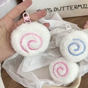 Multipurpose Adorable Fish Designs Sturdy Plush Keychain Charm Pendant for Fun Backpack and Mobile Phone Decoration