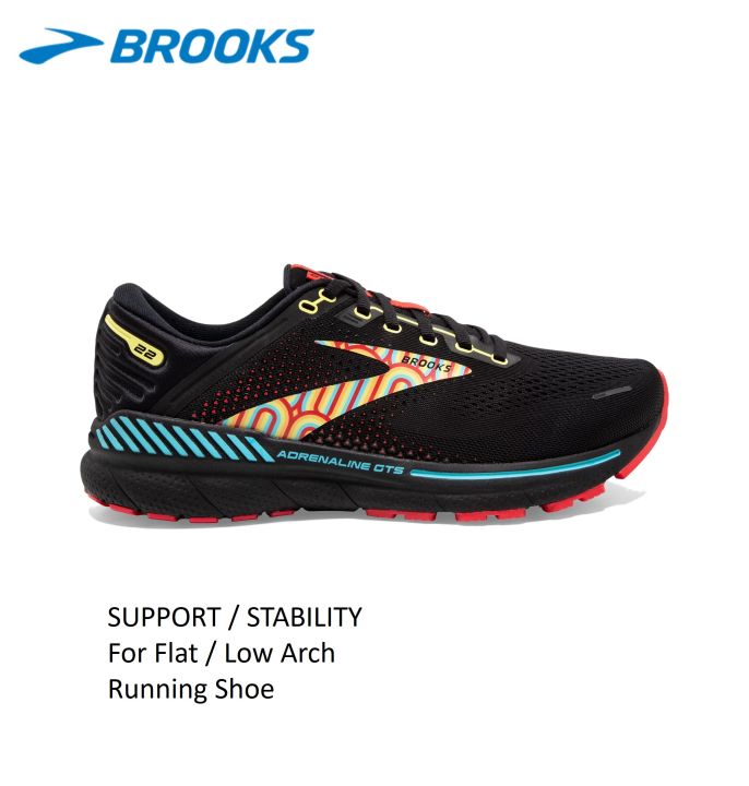 BROOKS Adrenaline GTS 22 Blk/Bittersweet MEN (1D Medium cutting