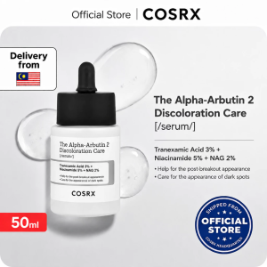 COSRX The Alpha-Arbutin 2 Discoloration Care Serum 50ml Multi-Brightening Facial Serum With 3% Tranexamic Acid5% Niacinamide & 2% NAG Fade Post-Acne Marks Improve Dark Spots Even Out Uneven Skin Tone Gentle Brightening Serum