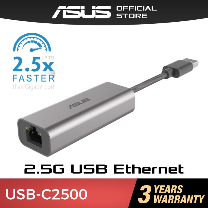 ASUS 2.5G Ethernet USB Network Adapter USB-C2500 Wired LAN for Windows ...