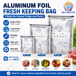 50PCS Zipper Bag For Food Storage Bag Aluminum Foil Fresh Keeping Bag Home Reusable Food Zip Lock