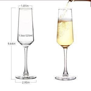 Set 6 Ly Thủy Tinh L036 Uống Vang Trắng Thủy Tinh Trong Dung Tích Lớn 235 ML Nhập Khẩu Cao Cấp