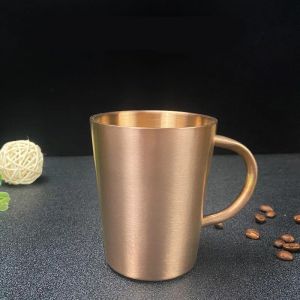 Mug Stainless Steel 304 Double Wall 300ml Tahan Panas dan Dingin Desain Minimalis Warna Elegan