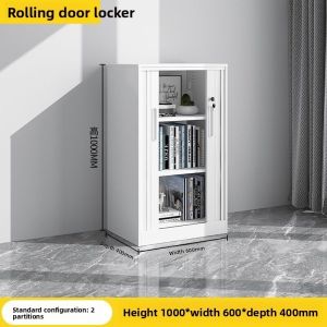 [CozyNest ]Steel Sliding Roller Shutter Door Storage Cabinet Large Capacity Balcony Cabinet