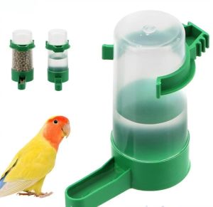140ML Bird with Automatic Drinker Feeding Feeder Parrot Pet Anti-spill Watering Pot Cup Plastic Unloader