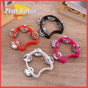 zhanjietun แทมบูรีนพลาสติกแบบมือถือสำหรับโรงเรียนอนุบาลของเล่นสำหรับเด็กเครื่องดนตรี