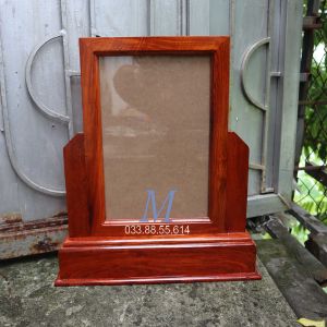 Khung hình ảnh đơn để mẫu trơn thờ gia tiên gỗ hương 21x31