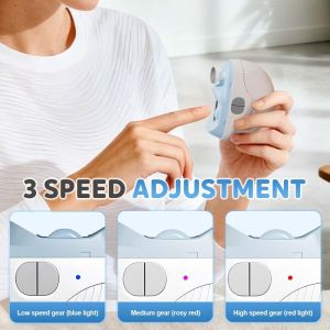 Electric Smart Nail Clippers for s Seniors 3 Speeds Strong Power Automatic Nails Trimmer with Polisher Light Clip Storage Rechargeable Toenail Clippers for Thick Toenails
