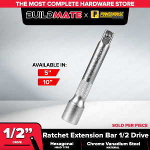 Buildmate x POWERHOUSE 10" Ratchet Extension Bar 1/2" Drive for Hard-to-Reach Areas PH-RTEXTB12D-10 PH