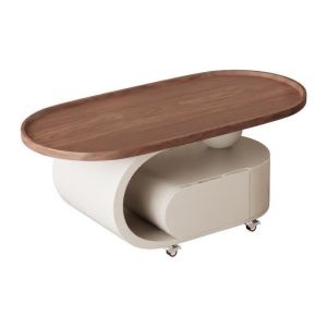 [CozyNest ]Italian Oval Coffee Table/Rock Slab Top/Modern Living Room Side Table/SG Seller